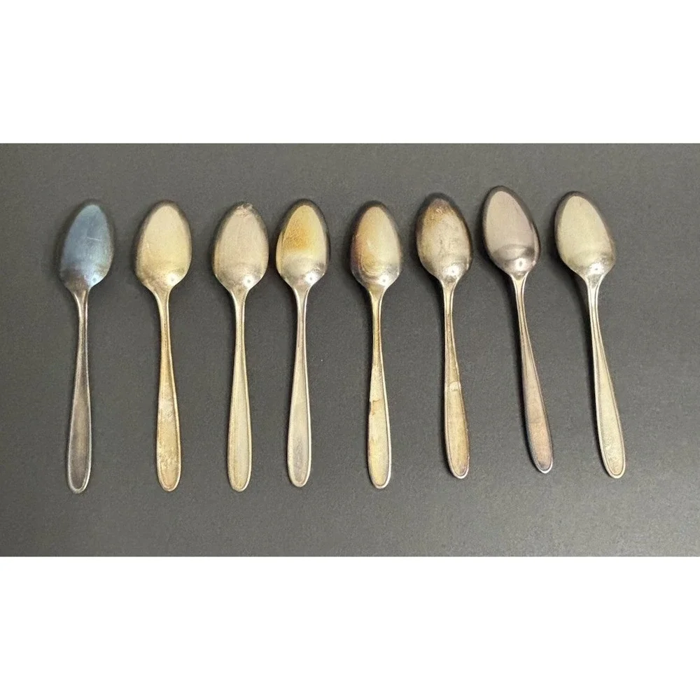 8 Oneida Community Grosvenor Teaspoons Silverplate 6 1/8